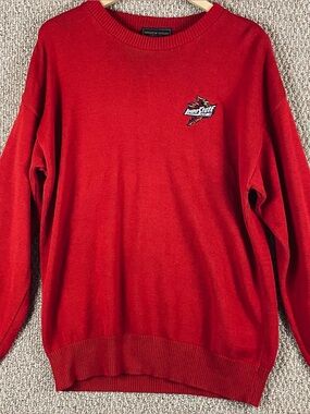Vintage Andrew Rohan Iowa State Cyclones Sweater Mens Large Red USA 90s F209